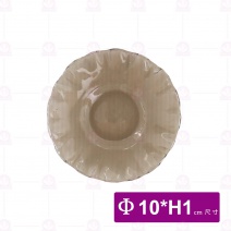 FL-0735-C 窯燒海浪圓皿-咖 10xH1cm