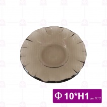 FL-0735-C 窯燒海浪圓皿-咖 10xH1cm