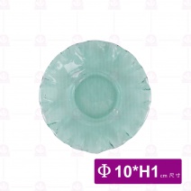 FL-0735-G 窯燒海浪圓皿-綠 10xH1cm
