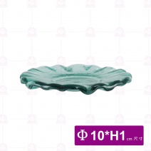FL-0735-G 窯燒海浪圓皿-綠 10xH1cm