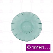 FL-0735-G 窯燒海浪圓皿-綠 10xH1cm