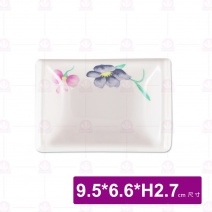 【LihTay】30 長角碟 旭日花 9.5x6.6x2.7cm