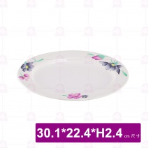 【LihTay】312 腰盤 旭日花 30.1x22.4x2.4(12入/盒)