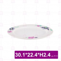 【LihTay】312 腰盤 旭日花 30.1x22.4x2.4(12入/盒)