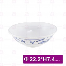 【LihTay】509 中湯碗 荷景花 Φ22.2x7.4cm(12入/盒)