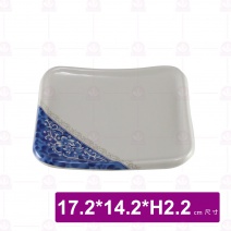【LihTay】40 方形壽司盤 意祥花 17.2x14.2x2.2cm