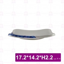 【LihTay】40 方形壽司盤 意祥花 17.2x14.2x2.2cm