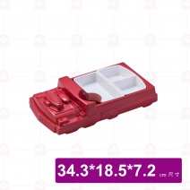 【Shunta金順代】ST19900S 火車造型餐盤組 紅