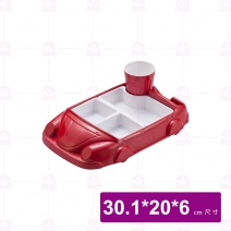 【Shunta金順代】ST19903S 汽車造型餐盤組  紅