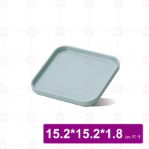 【Shunta金順代】13980-06 莫內四方盤-綠色 (6入/盒)