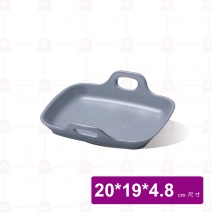 【Shunta金順代】15221-08 莫內雙耳方盤-灰色 (6入/盒
