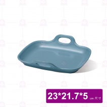 【Shunta金順代】15221-09 莫內雙耳方盤-藍色 (3入/盒