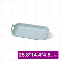 【Shunta金順代】15222-10 莫內雙耳長盤-綠色 (6入/盒