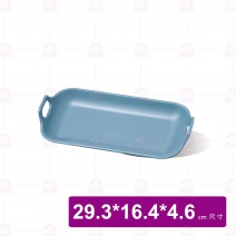 【Shunta金順代】15222-11 莫內雙耳長盤-藍色 (3入/盒