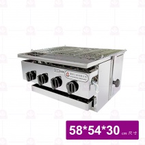 【嘉冠工業】下火式4管烤爐-鑄鐵