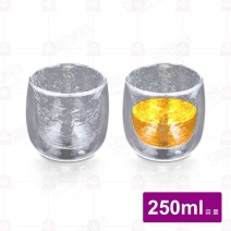 【仙德曼 SADOMAIN】雙層玻璃錘紋杯-2入 250ml