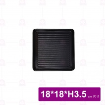 【LihTay】3201 四角燒物盤  黑(12入/盒)