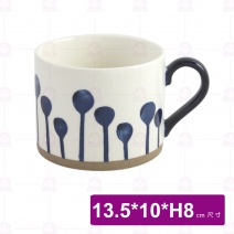 藍黛陶瓷歐蕾杯-小樹 H5802-01B