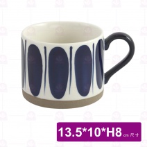 藍黛陶瓷歐蕾杯-直丸 H5802-01D