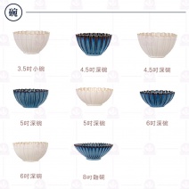 窯變藍-8吋菊喇叭碗 YFC-YB8AB