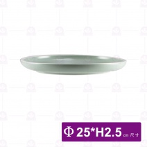 和平圓盤 10吋 白邊亞光灰綠 (5入/盒)