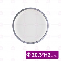 和平圓盤 8吋 烏邊亞光白 (8入/盒)