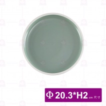 和平圓盤 8吋 白邊亞光灰綠 (8入/盒)