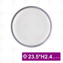 和平圓盤 9吋 烏邊亞光白 (5入/盒)