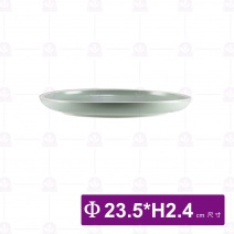 和平圓盤 9吋 白邊亞光灰綠 (5入/盒)