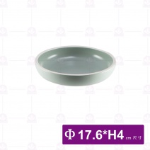 和平矮碗 7吋 白邊亞光灰綠 (6入/盒)
