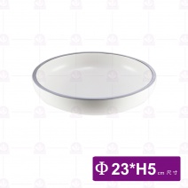 和平矮碗 9吋 烏邊亞光白 (4入/盒)