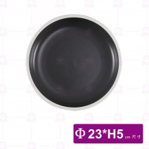 和平矮碗 9吋 白邊亞光烏灰 (4入/盒)