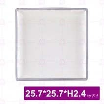 和平正方盤 10吋 烏邊亞光白 (5入/盒)