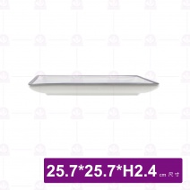 和平正方盤 10吋 烏邊亞光白 (5入/盒)