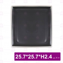 和平正方盤 10吋 白邊亞光烏灰 (5入/盒)
