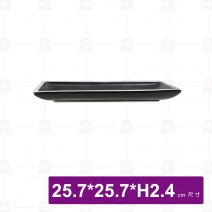 和平正方盤 10吋 白邊亞光烏灰 (5入/盒)
