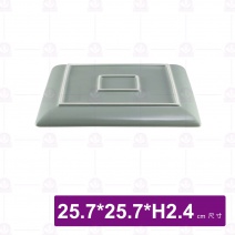 和平正方盤 10吋 白邊亞光灰綠 (5入/盒)