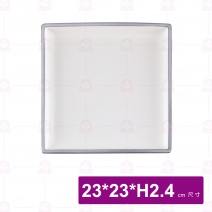 和平正方盤 9吋 烏邊亞光白 (5入/盒)