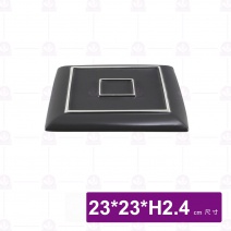 和平正方盤 9吋 白邊亞光烏灰 (5入/盒)