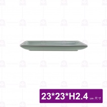 和平正方盤 9吋 白邊亞光灰綠 (5入/盒)