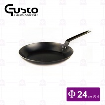 【GUSTO】黑鐵單柄平底煎鍋 24cm
