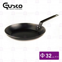 【GUSTO】黑鐵單柄平底煎鍋 32cm