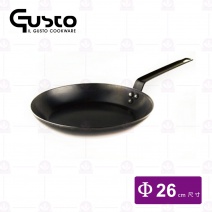 【GUSTO】黑鐵單柄平底煎鍋 26cm
