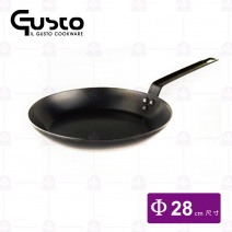 【GUSTO】黑鐵單柄平底煎鍋 28cm