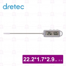 【日本dretec】雙功能電子料理計時溫度計-銀色