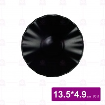 【大同磁器】P8154MABK 高腳波浪碗5.25吋 黑色