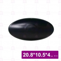 【大同磁器】P8185MABK 高腳橢圓碗8吋 黑色
