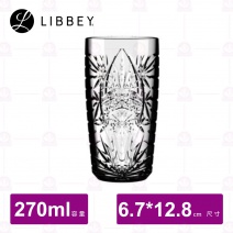 【Libbey】晶鑽刻紋冷飲杯 270cc  (12入/盒)