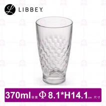 【Libbey】CL2830VCP37 菱格紋冷飲杯 370cc  (6入/盒)