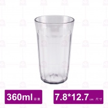 【鎰滿】YM0302  PC條紋水杯灰  360cc (12入/盒)